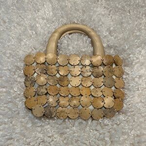 Tan Disc Handbag